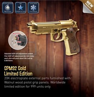 G&G M9A3 Type GPM92 Gold Limited Edition GAS-M92-GP2-YBB-ECM by G&G